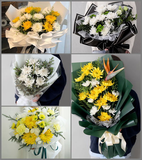 浙江省丽水莲都区双黄乡雨伞岗村白事花束代送